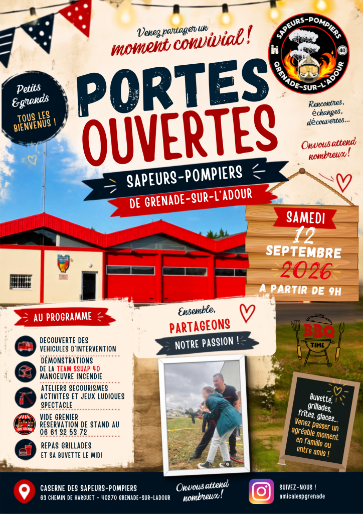 porte ouverte caserne pompiers grenade-sur-l'adour - sapeur pompier