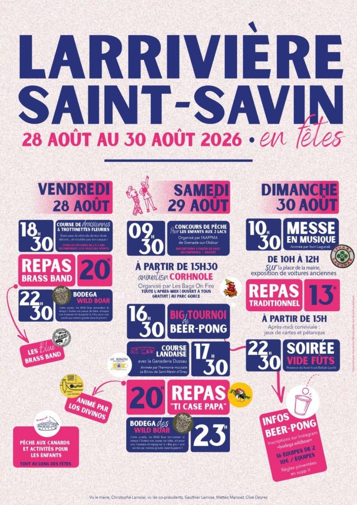 fêtes communales de Larrivière-saint-savin / fêtes locales / fête de village / Landes